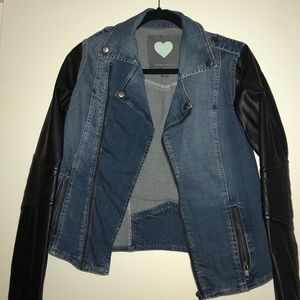 Kendall & Kylie Denim/Leather Jacket